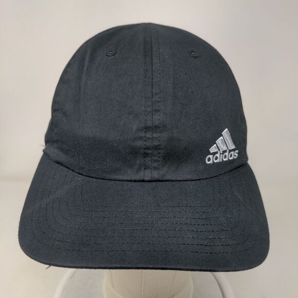 Adidas 3 Stripes Strapback Hat Black OSFA Embroidered Logo Adjustable - Picture 2 of 7